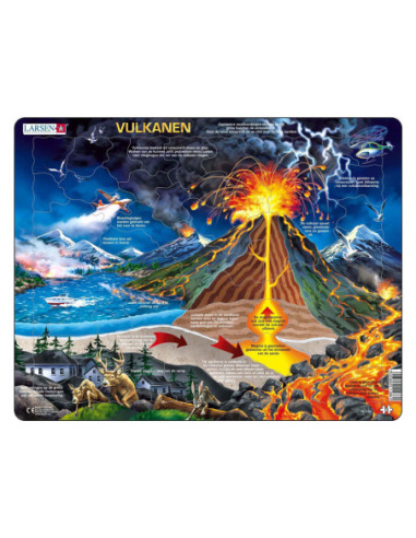 Larsen Legpuzzel Vulkanen, 70st.