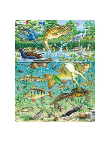 Larsen Legpuzzel Dieren - Vijver, 50st.