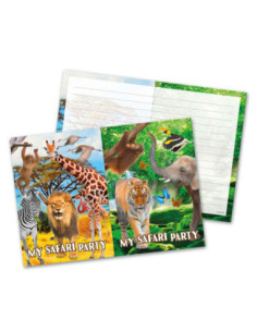 Safari Uitnodigingen, 8st.