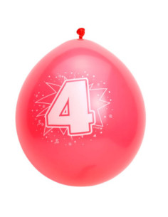 Cijfer Ballonnen 4 jaar, 8st.