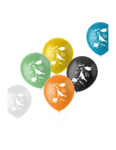 Latex Ballonnen Dinosaurus 33 cm, 6st.
