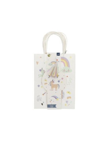 Uitdeelzakjes Unicorns & Rainbows, 6st.