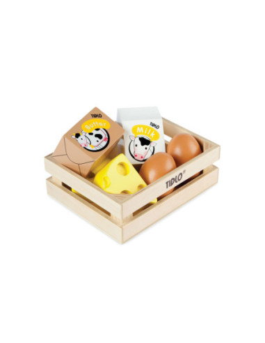 Tidlo Houten Eieren en Melk in een...
