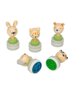 Bigjigs Houten Stempels, 5st.