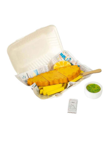 Bigjigs Houten Vis en Friet Speelset,...