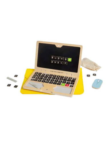 Bigjigs Houten Speelgoed Laptop Set,...