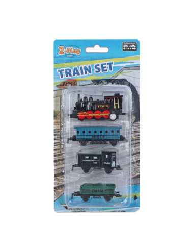 2-Play Locomotief met 3 Aanhangers