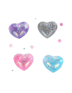 Knijpbal Hart met Glitter