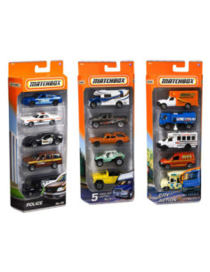 Matchbox Basics Auto's, 5st.