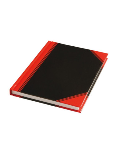 Notitieboek zwart/rood A6 lijn 60gr...