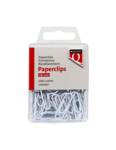 Paperclip 28mm Wit, 100st.