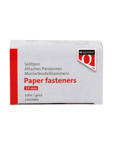 Splitpen Quantore Goud 19mm, 100 st.