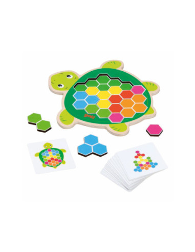 Goki Houten Schildpad Puzzelspel...