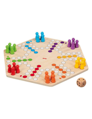 Goki Houten Ludo Spel 6 Spelers