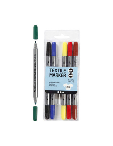 Dubbelzijdige Textielstiften -...