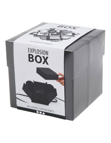 Explosion Box Geschenkdoos Zwart Set