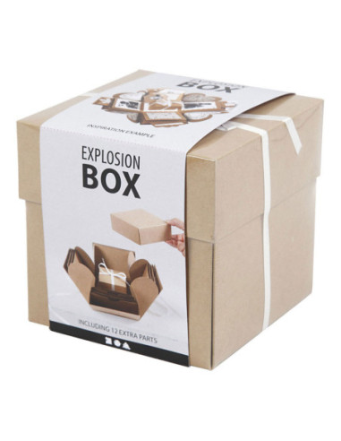 Explosion Box Geschenkdoos Naturel Set