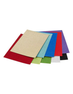 Glitterkarton A4, 50 Vellen