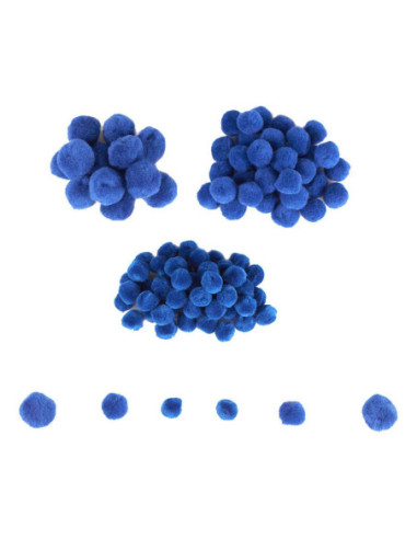 Colorations - Mini Pompons Blauw, 100st.