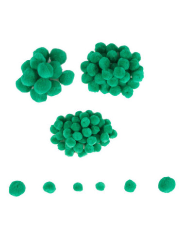 Colorations - Mini Pompons Groen, 100st.