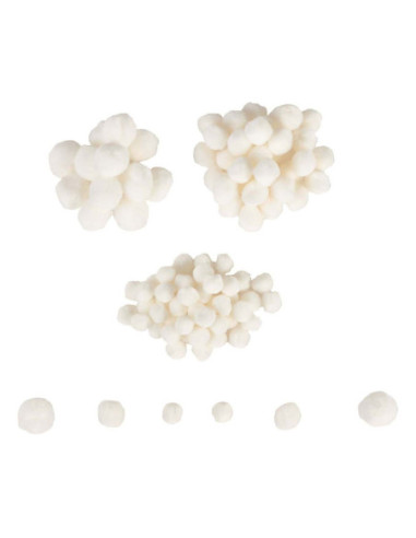 Colorations - Mini Pompons Wit, 100st.