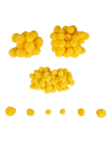 Colorations - Mini Pompons Geel, 100st.