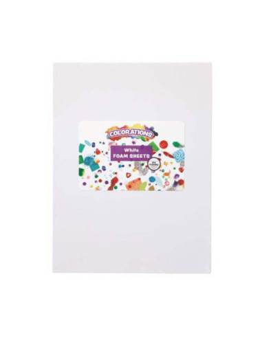 Colorations - Foam Vellen Wit, 10st.