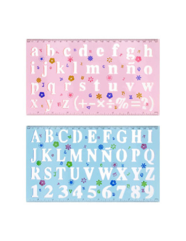 Plastic Tekensjabloon Cijfers & Letters
