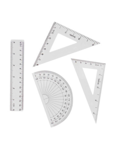 Geometrie Set 15cm, 4dlg.