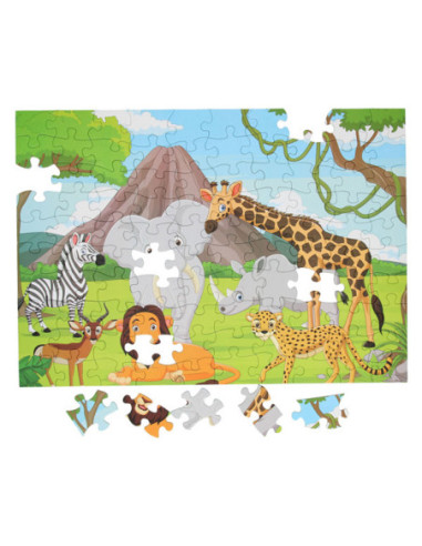 Vloerpuzzel Wilde Dieren, 100st.