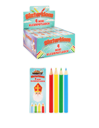 Kleurpotloden Sinterklaas 4st.