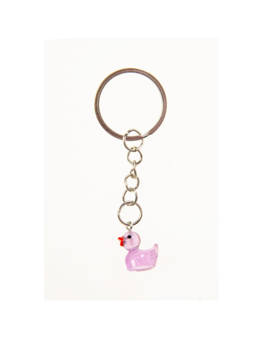 Sleutelhanger Eend Transparant 12st.